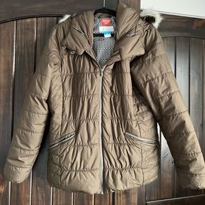 Columbia XL brown hooded coat